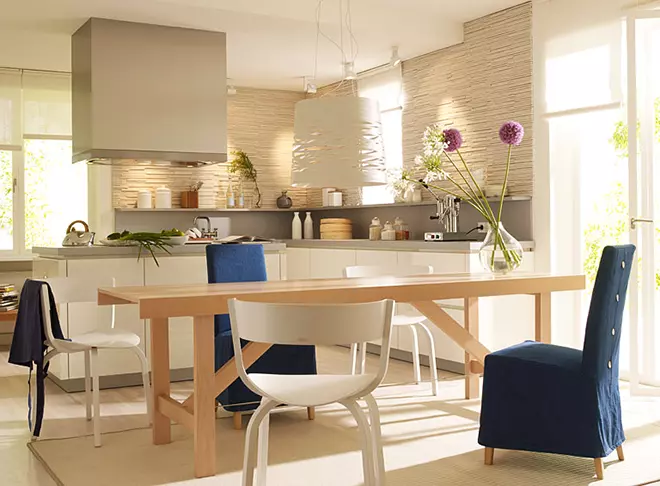 Cocina rustica moderna blanca