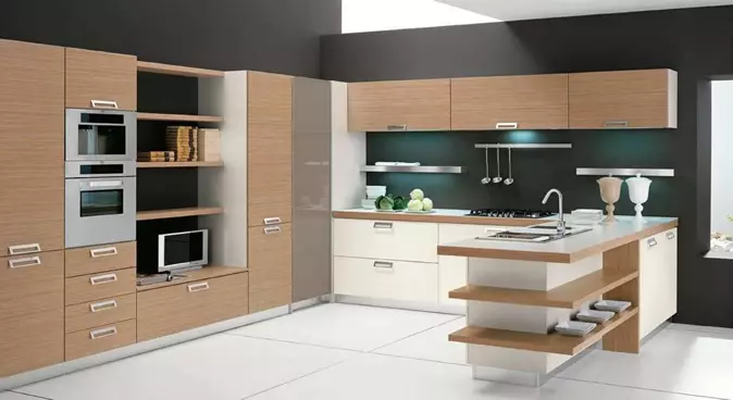 cocina moderna de madera